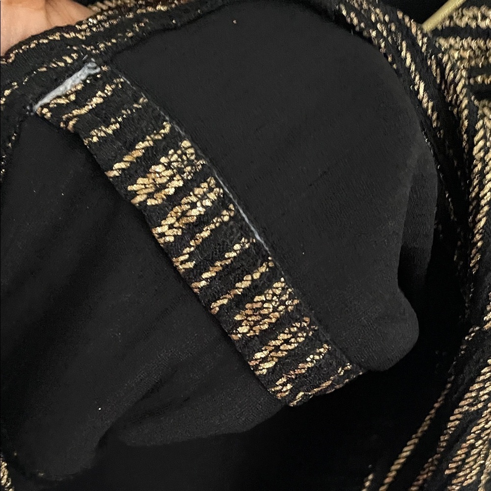 Black and Gold Striped Women's Top - Picture 5 of 11